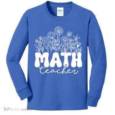 Math Teacher Algebra Instructor Geometry Pi Day Mathematics Great Gift Kids Long Sleeve Shirt