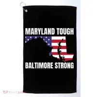 Maryland Tough Baltimore Strong Golf Towel thumb 0