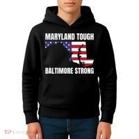 Maryland Tough Baltimore Strong Kids Hoodie thumb 4