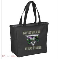 Monster Truck Brother Monster Truck Are My Jam Truck Lovers Tote Bag thumb 2