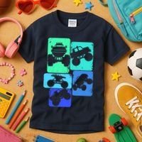 Monster Truck Boys Kids T-Shirt thumb 3
