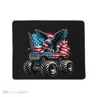 Monster Truck Bald Eagle 4th Of July American Flag Mousepad thumb 0