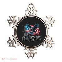 Monster Truck Bald Eagle 4th Of July American Flag Ornament thumb 0