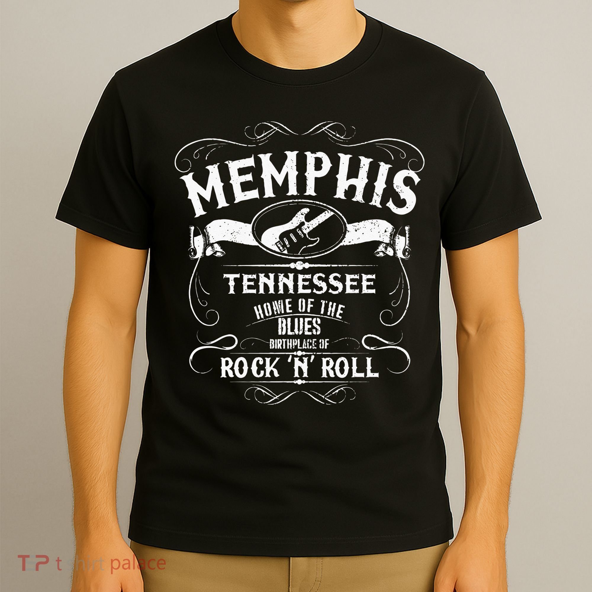 Memphis Tennessee Blues Country Music Guitar Vintage Gift T-Shirt