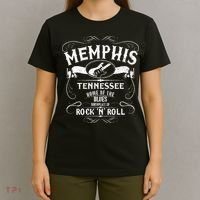 Memphis Tennessee Blues Country Music Guitar Vintage Gift T-Shirt thumb 4