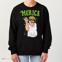 Merica Trump Bae Smoking Weed Cannabis Funny 420 Stoner Gift Women's Sweatshirt thumb 0
