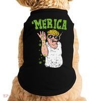 Merica Trump Bae Smoking Weed Cannabis Funny 420 Stoner Gift Doggie Tank thumb 0