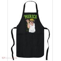 Merica Trump Bae Smoking Weed Cannabis Funny 420 Stoner Gift Apron thumb 0