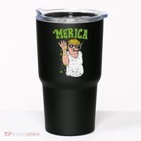 Merica Trump Bae Smoking Weed Cannabis Funny 420 Stoner Gift Tumbler thumb 0