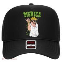 Merica Trump Bae Smoking Weed Cannabis Funny 420 Stoner Gift Hat thumb 0