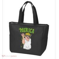 Merica Trump Bae Smoking Weed Cannabis Funny 420 Stoner Gift Tote Bag thumb 3