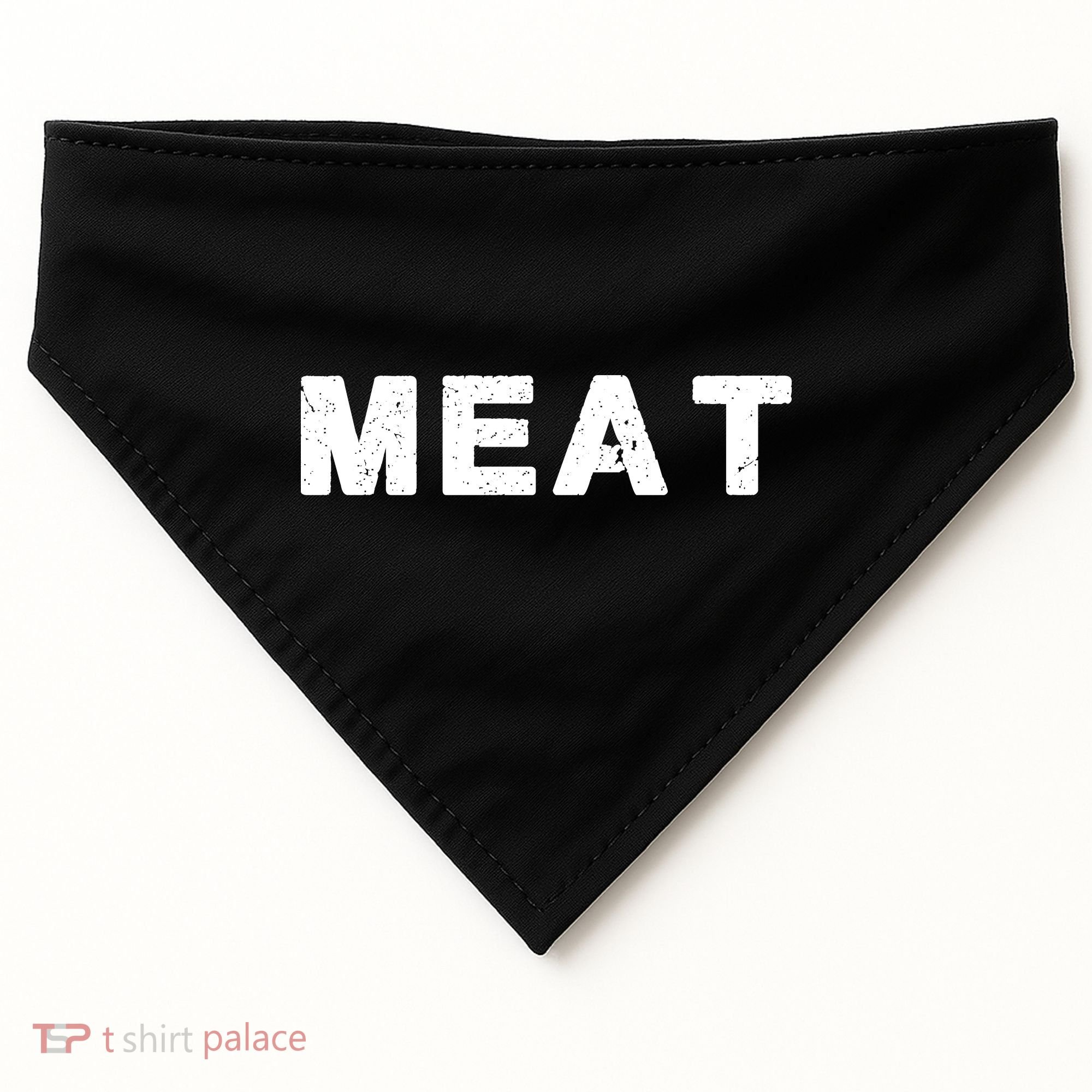 MEAT Tasty BBQ Food Funny USA-Made Doggie Bandana