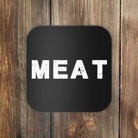 MEAT Tasty BBQ Food Funny Coaster thumb 0
