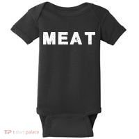MEAT Tasty BBQ Food Funny Baby Bodysuit thumb 0