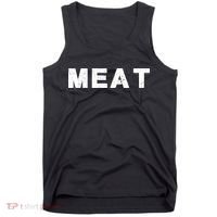 MEAT Tasty BBQ Food Funny Tank Top thumb 0