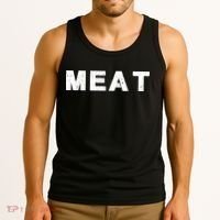 MEAT Tasty BBQ Food Funny Tank Top thumb 3
