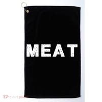 MEAT Tasty BBQ Food Funny Golf Towel thumb 0