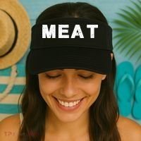 MEAT Tasty BBQ Food Funny Visor thumb 2