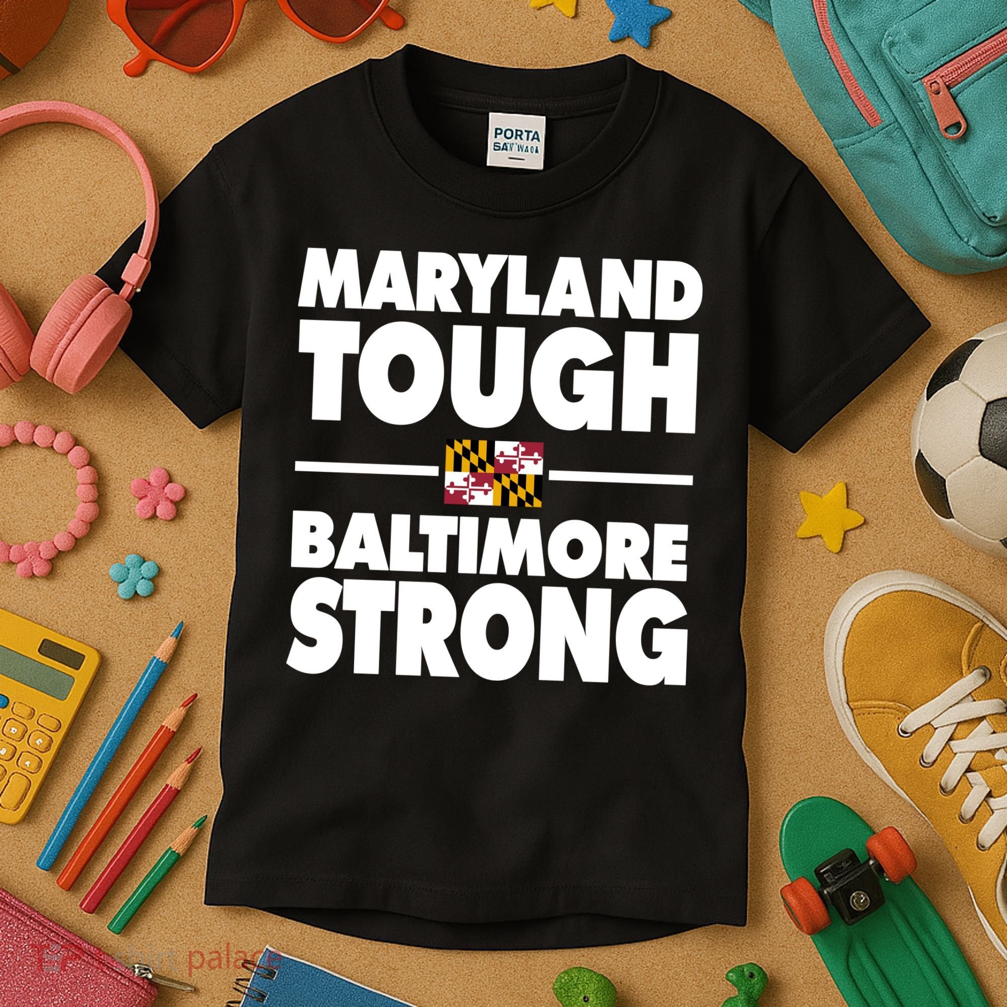 Maryland Tough Baltimore Strong Kids T-Shirt