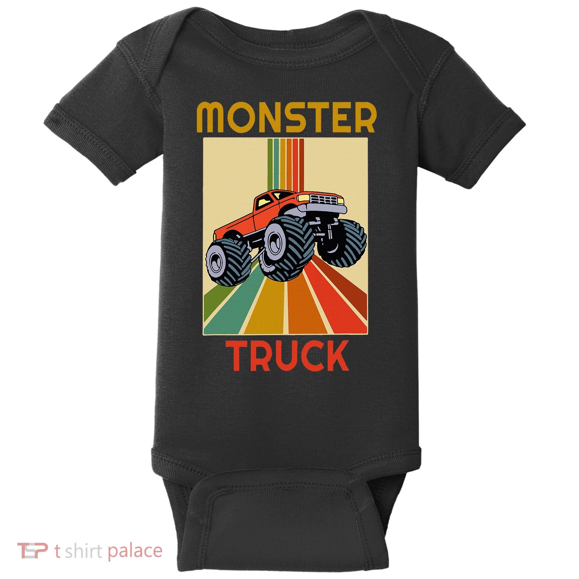 Monster Truck Big Style Truck Baby Bodysuit