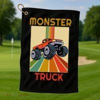 Monster Truck Big Style Truck Golf Towel thumb 1