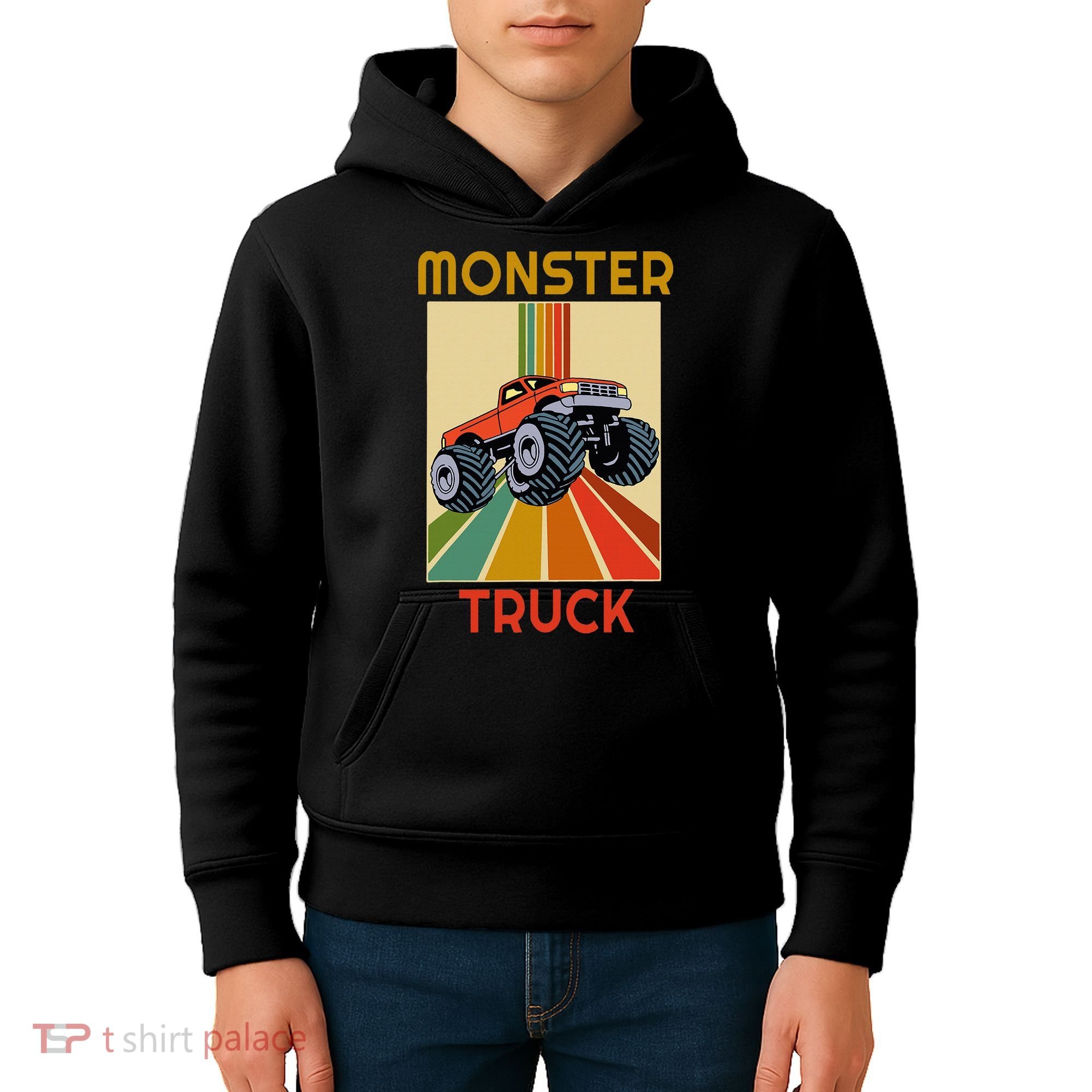 Monster Truck Big Style Truck Kids Hoodie