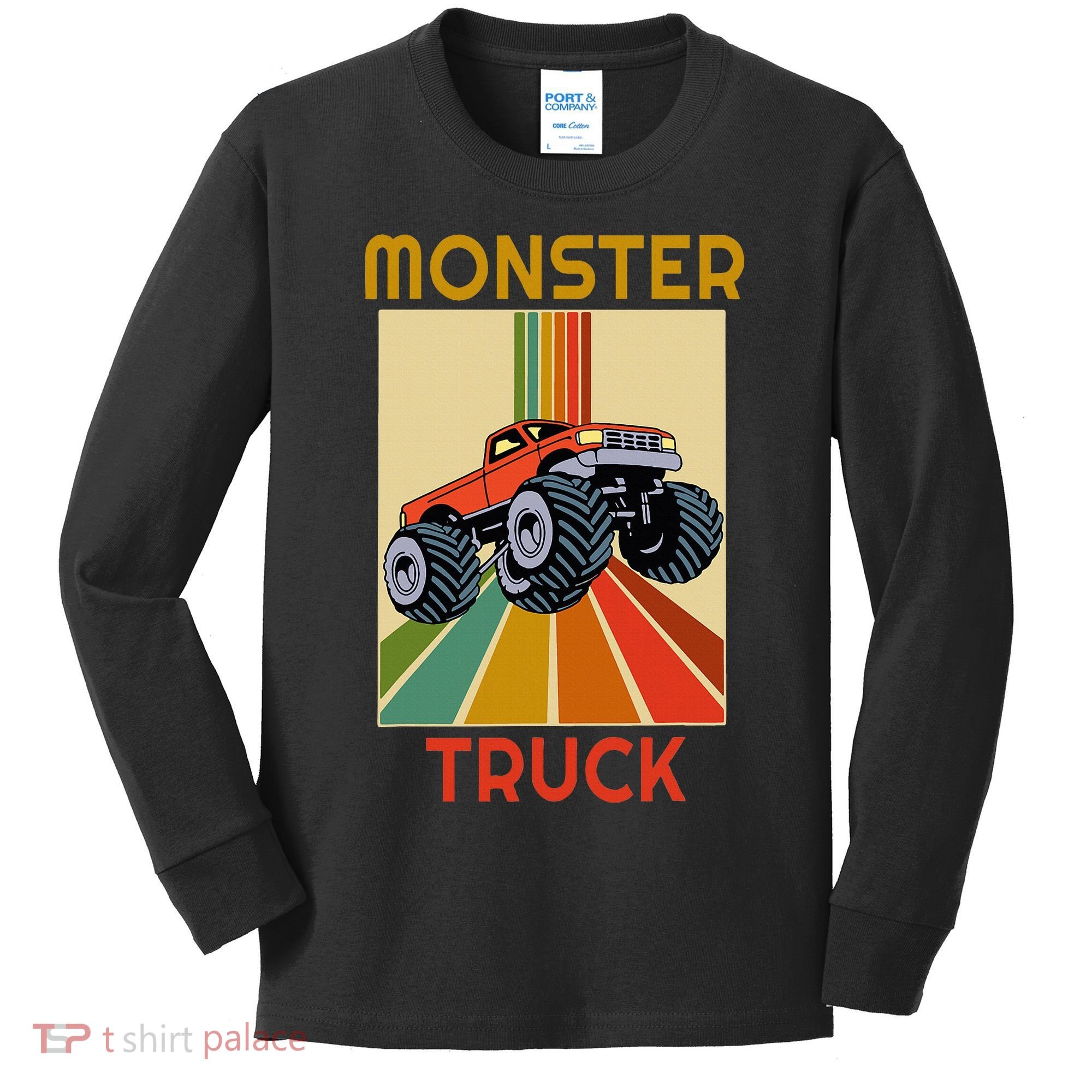 Monster Truck Big Style Truck Kids Long Sleeve Shirt