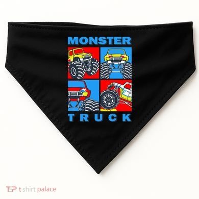Monster Truck Block USA-Made Doggie Bandana