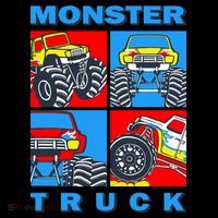 Monster Truck Block Baby Bodysuit thumb 2
