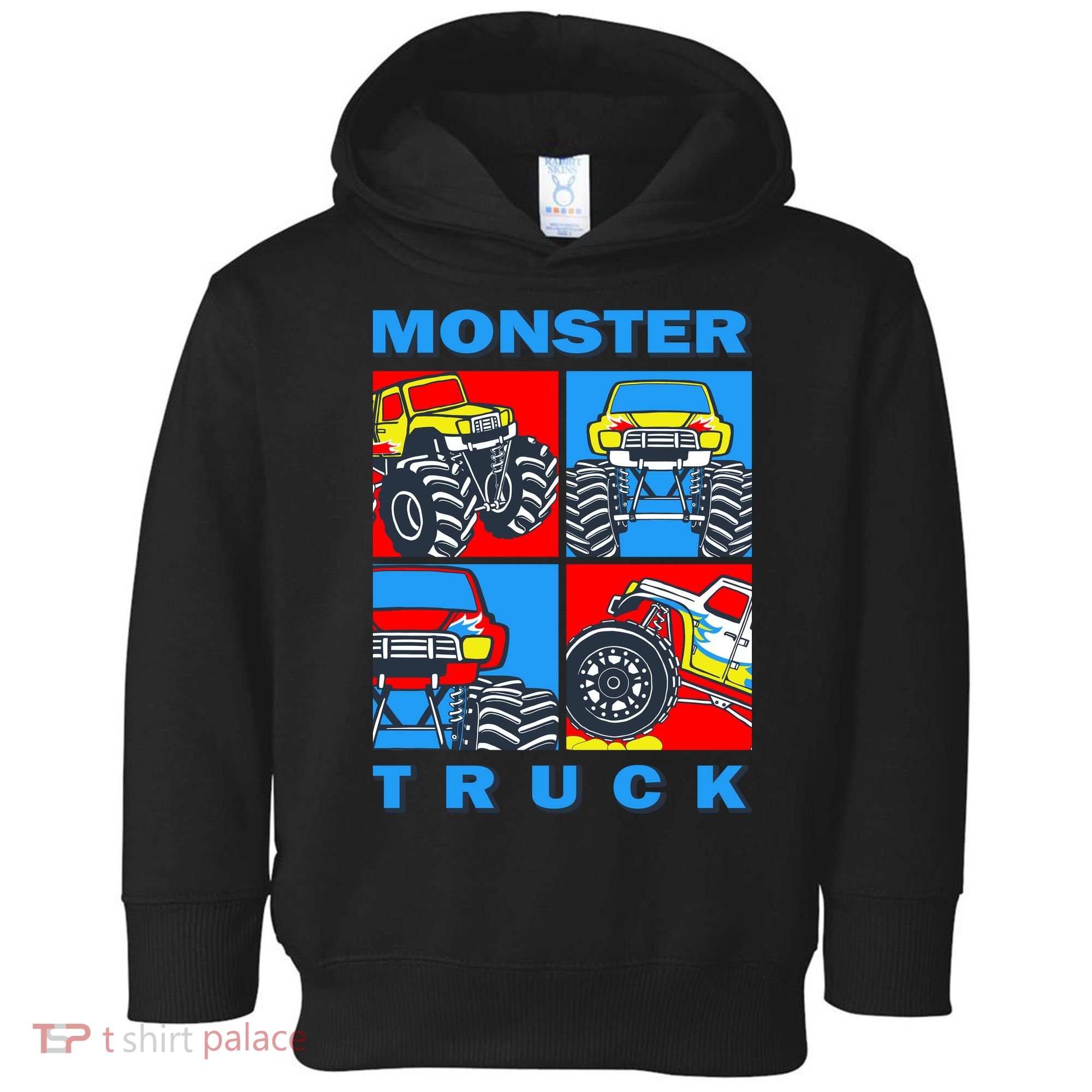 Monster Truck Block Toddler Hoodie