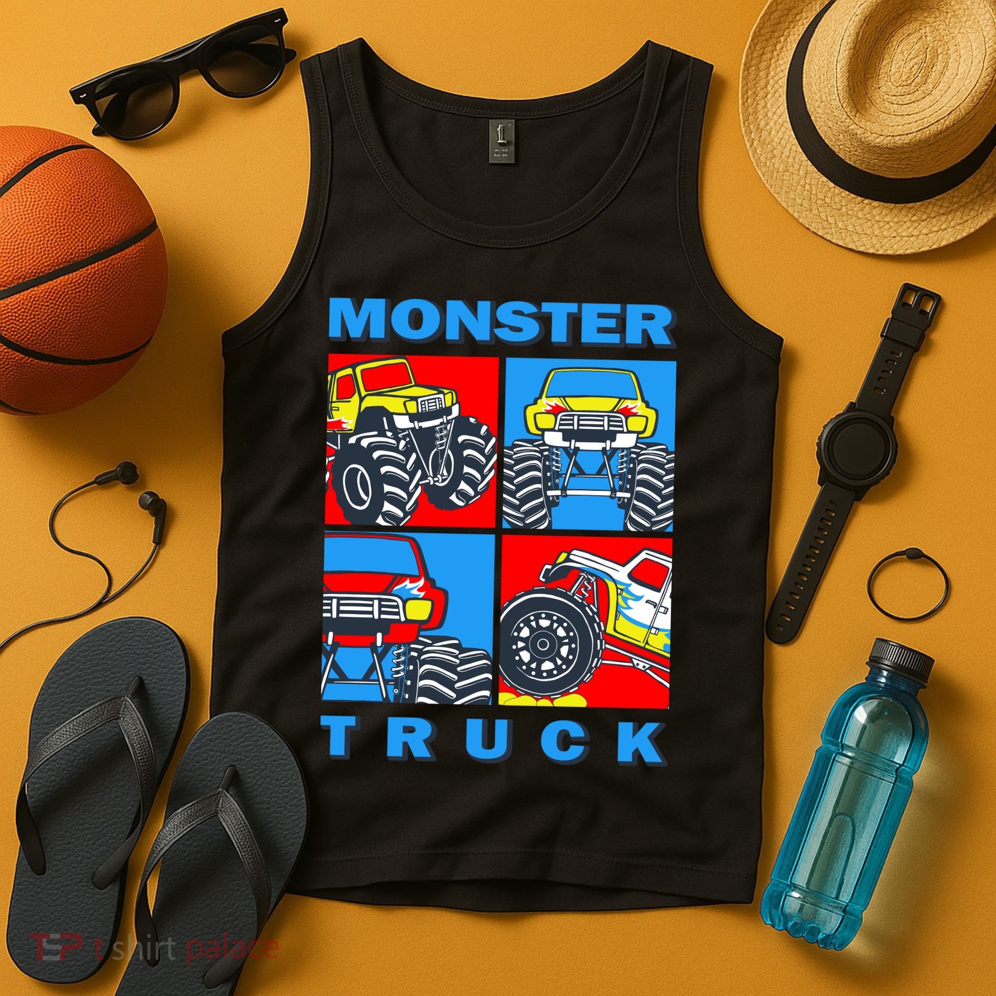 Monster Truck Block Tank Top