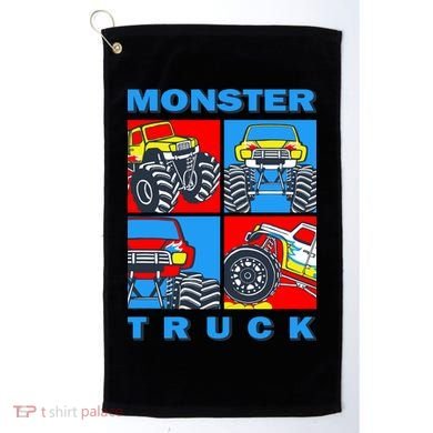 Monster Truck Block Golf Towel
