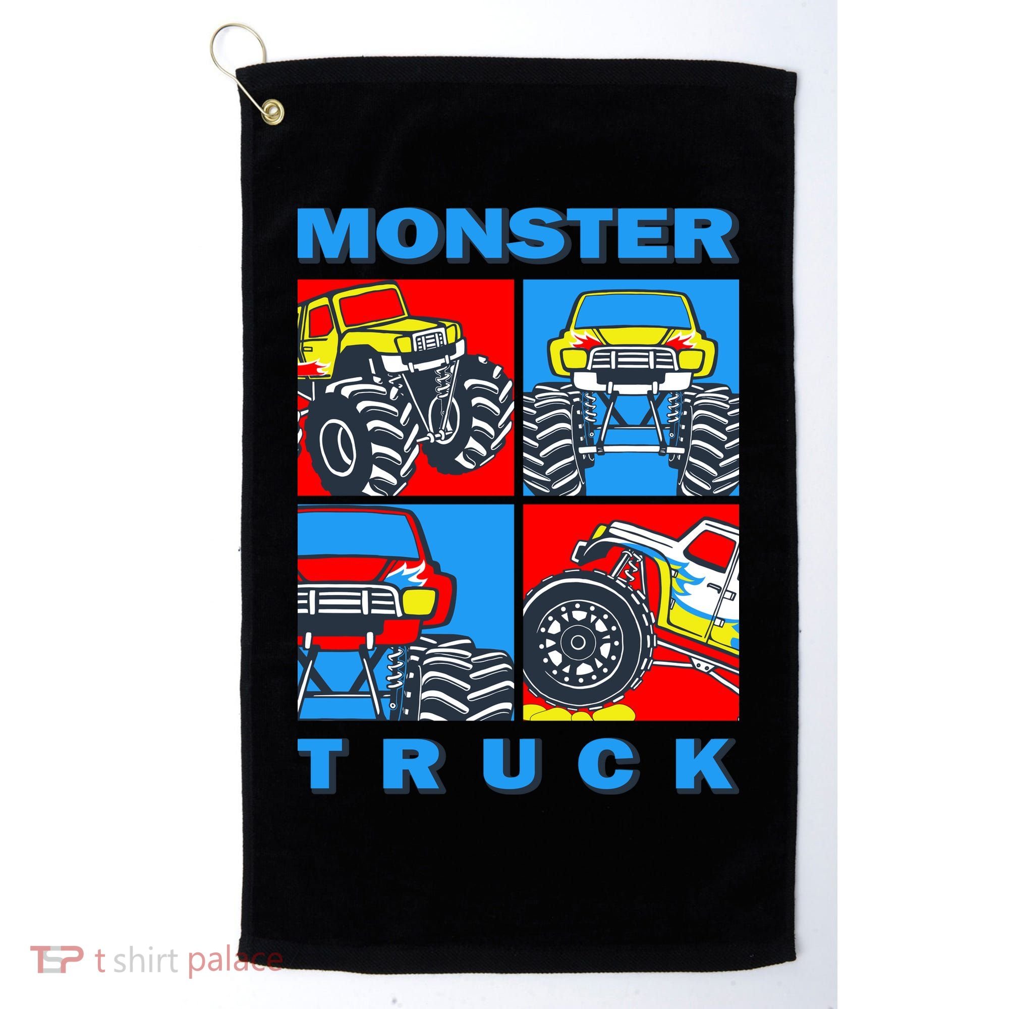 Monster Truck Block Golf Towel