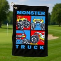 Monster Truck Block Golf Towel thumb 1