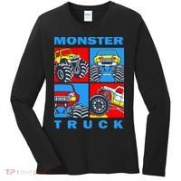 Monster Truck Block Women's Long Sleeve Shirt thumb 0