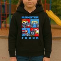 Monster Truck Block Kids Hoodie thumb 3