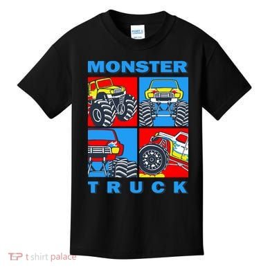Monster Truck Block Kids T-Shirt