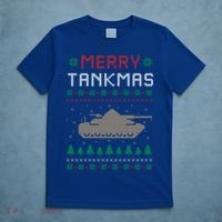 Merry Tankmas Battle Tank Military Ugly Christmas Sweater Gift T-Shirt thumb 5