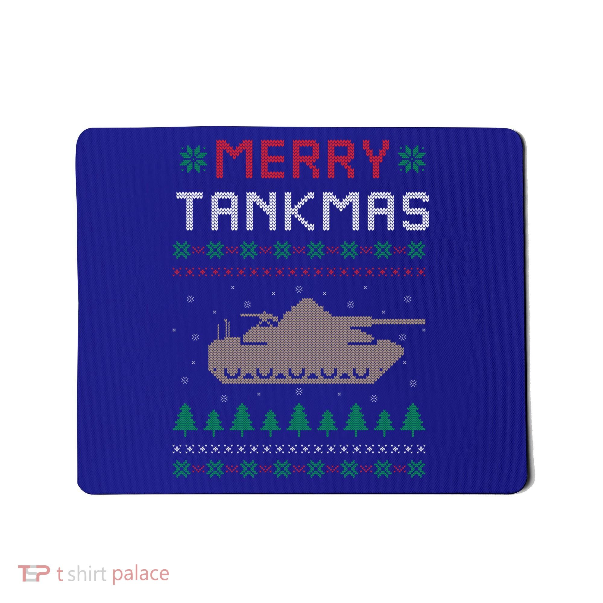 Merry Tankmas Battle Tank Military Ugly Christmas Sweater Gift Mousepad