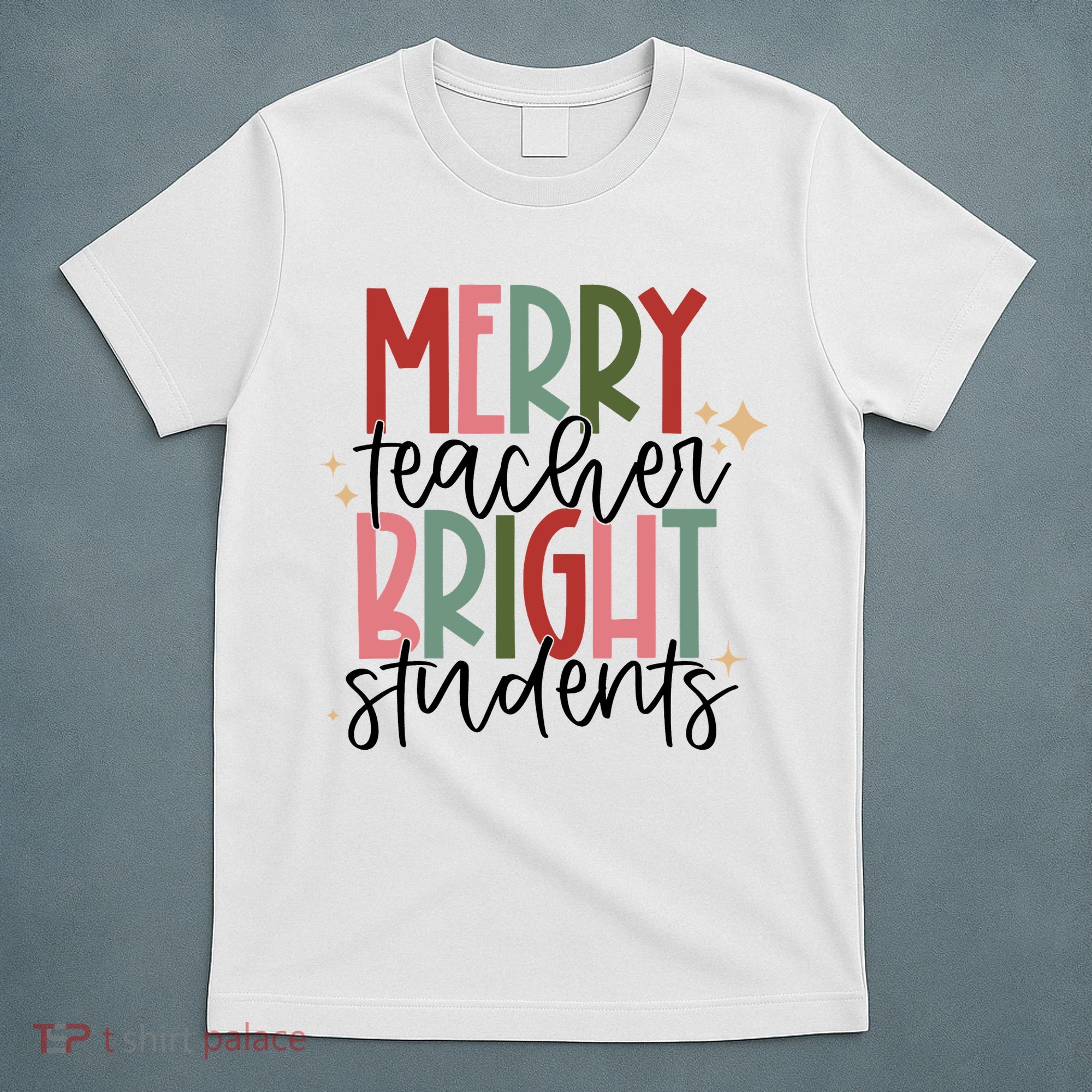 Merry Teacher Bright Students Christmas T-Shirt