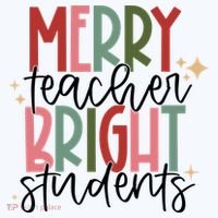 Merry Teacher Bright Students Christmas Tank Top thumb 6