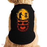 May The Course Be With You Disc Golf Player Skull Sunset Doggie Tank thumb 0
