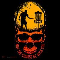 May The Course Be With You Disc Golf Player Skull Sunset Hoodie thumb 7
