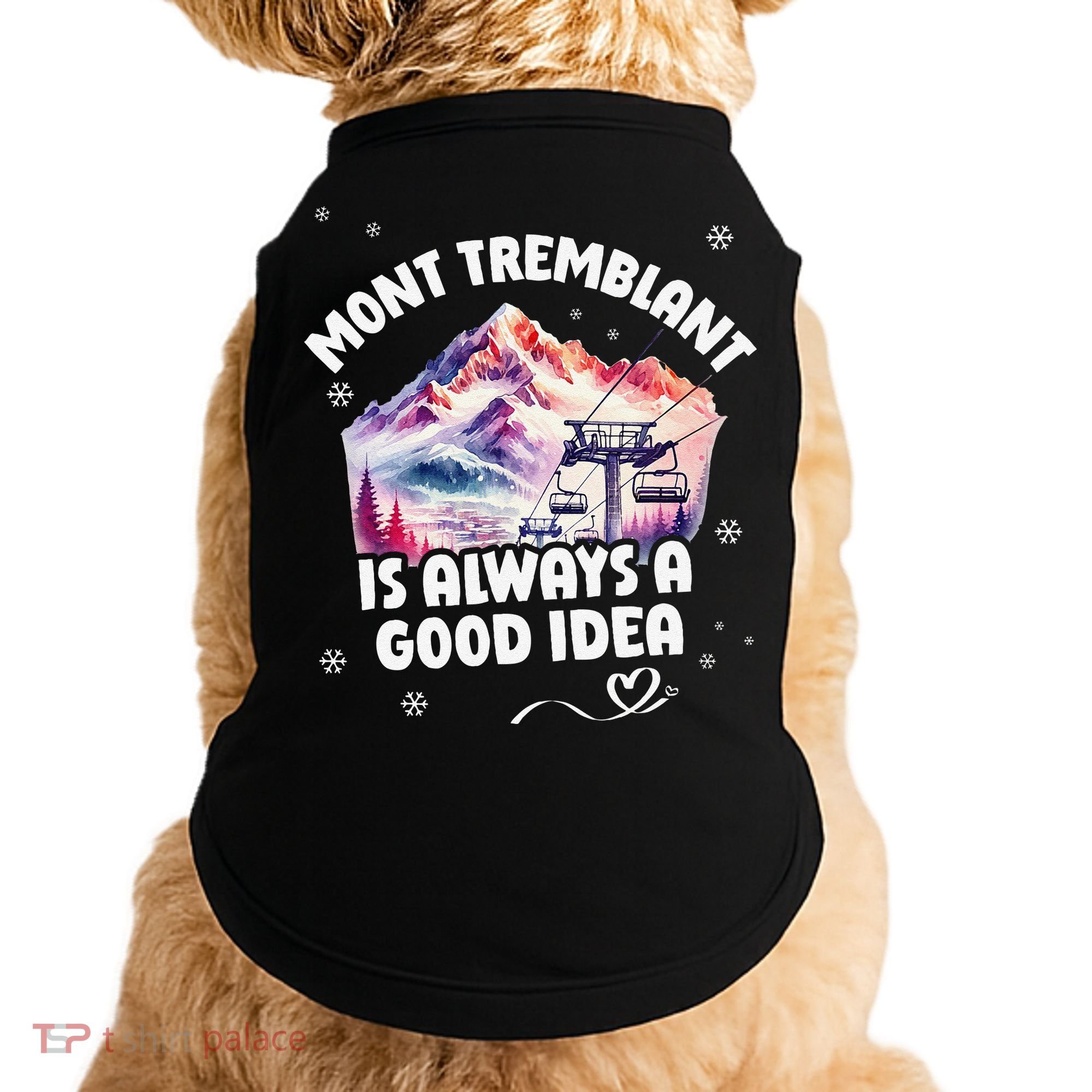 Mont Tremblant Canada Ski Resort Quebec Skiing Souvenir Doggie Tank
