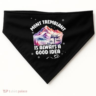 Mont Tremblant Canada Ski Resort Quebec Skiing Souvenir USA-Made Doggie Bandana