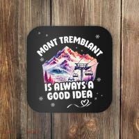 Mont Tremblant Canada Ski Resort Quebec Skiing Souvenir Coaster thumb 0