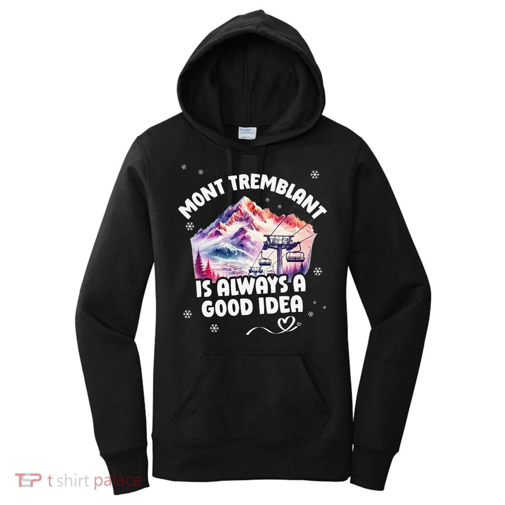 Mont Tremblant Canada Ski Resort Quebec Skiing Souvenir Women's Hoodie