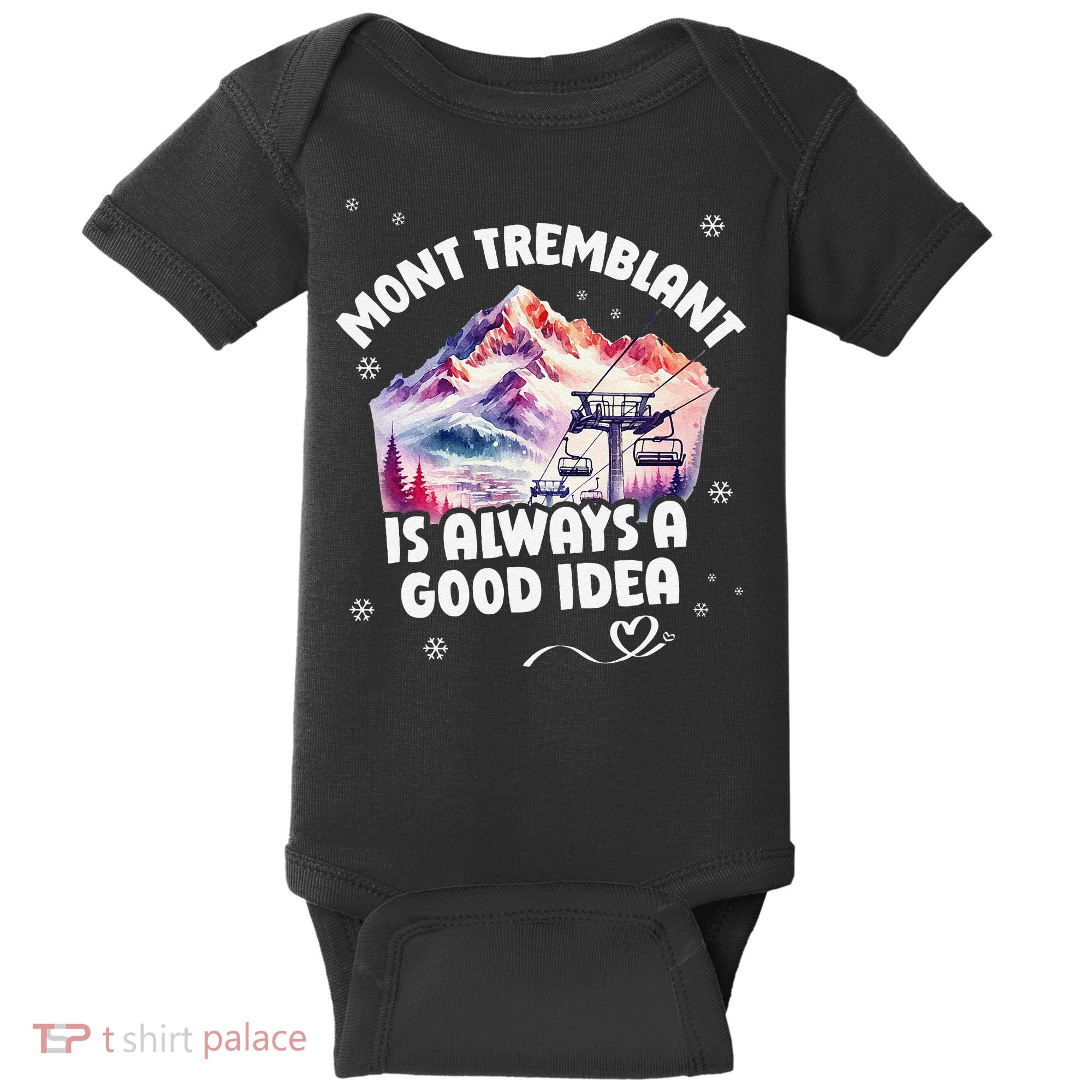 Mont Tremblant Canada Ski Resort Quebec Skiing Souvenir Baby Bodysuit
