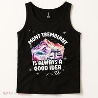 Mont Tremblant Canada Ski Resort Quebec Skiing Souvenir Tank Top thumb 2