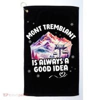 Mont Tremblant Canada Ski Resort Quebec Skiing Souvenir Golf Towel thumb 0